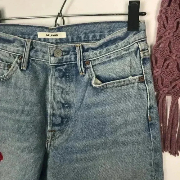 GRLFRND Karolina Embroidered Jeans Size 26 - Picture 5 of 8